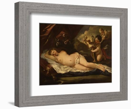 Venus with Putti, Attributed to Pietro Liberi, 1780-1799-Pietro Liberi-Framed Art Print