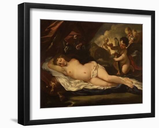 Venus with Putti, Attributed to Pietro Liberi, 1780-1799-Pietro Liberi-Framed Art Print