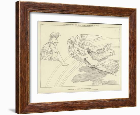 Venus Wounded in the Hand, Conducted by Iris to Mars-John Flaxman-Framed Giclee Print