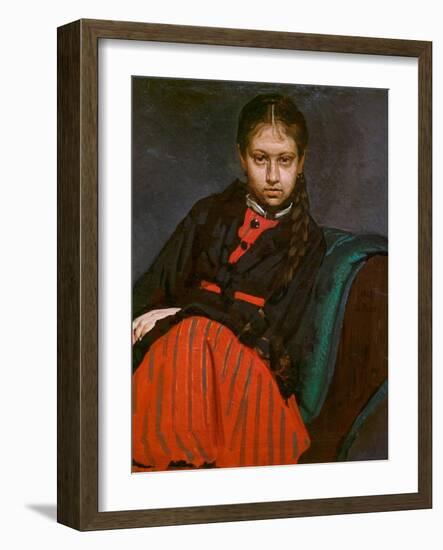 VERA Chevtsova, 1869 (Oil on Canvas)-Ilya Efimovich Repin-Framed Giclee Print