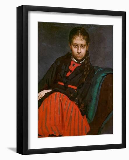 VERA Chevtsova, 1869 (Oil on Canvas)-Ilya Efimovich Repin-Framed Giclee Print