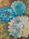 Pretty Blue Dahlias 1-Vera Hills-Art Print