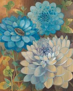 Pretty Blue Dahlias I by Vera Hills