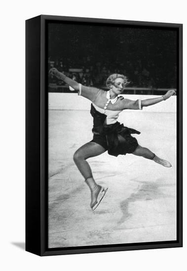 Vera Hrubá, Czech Figure Skater, Winter Olympic Games, Garmisch-Partenkirchen, Germany, 1936-null-Framed Premier Image Canvas