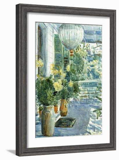 Veranda of the Old House, 1912-Childe Hassam-Framed Giclee Print