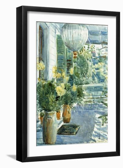 Veranda of the Old House, 1912-Childe Hassam-Framed Giclee Print