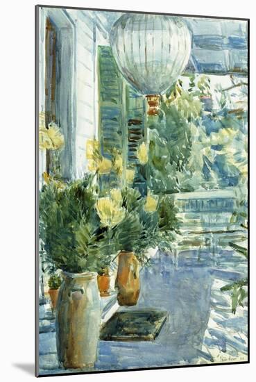 Veranda of the Old House, 1912-Childe Hassam-Mounted Giclee Print