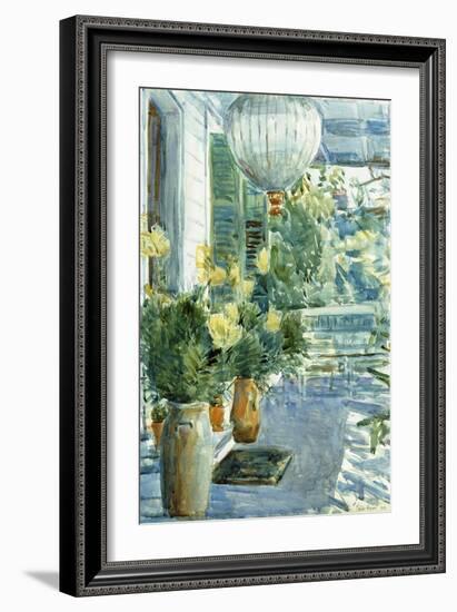 Veranda of the Old House, 1912-Childe Hassam-Framed Giclee Print