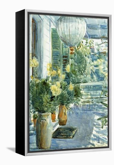 Veranda of the Old House, 1912-Childe Hassam-Framed Premier Image Canvas