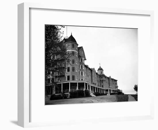 Veranda on Facade of the Samoset Hotel-Walker Evans-Framed Photographic Print