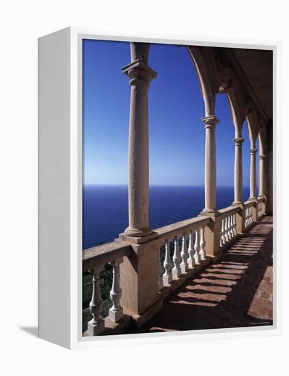 Verandah of Mansion, Son Marroig, Majorca, Spain-Rex Butcher-Framed Premier Image Canvas