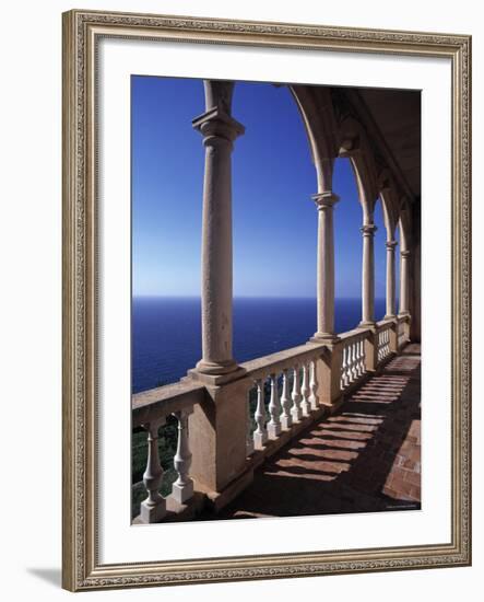 Verandah of Mansion, Son Marroig, Majorca, Spain-Rex Butcher-Framed Photographic Print