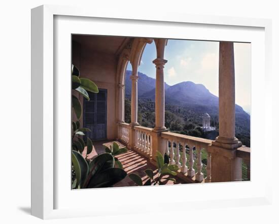 Verandah of Mansion, Son Marroig, Majorca, Spain-Rex Butcher-Framed Photographic Print