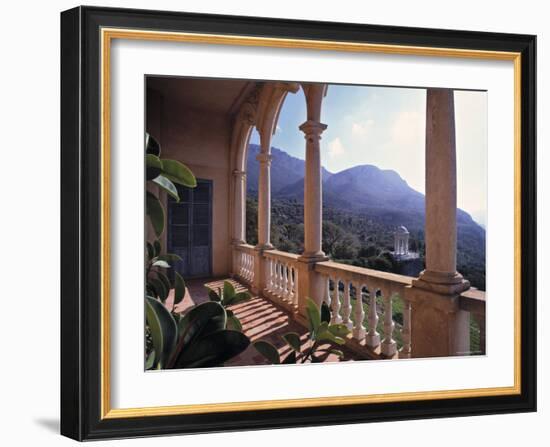 Verandah of Mansion, Son Marroig, Majorca, Spain-Rex Butcher-Framed Photographic Print