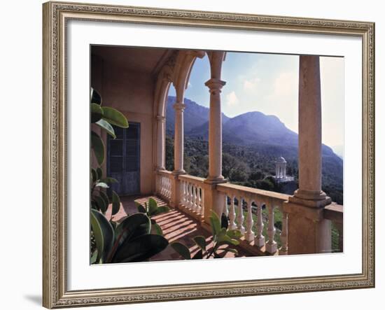 Verandah of Mansion, Son Marroig, Majorca, Spain-Rex Butcher-Framed Photographic Print