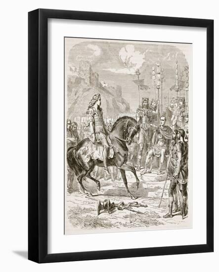 Vercingetorix before Caesar (Litho)-English-Framed Giclee Print