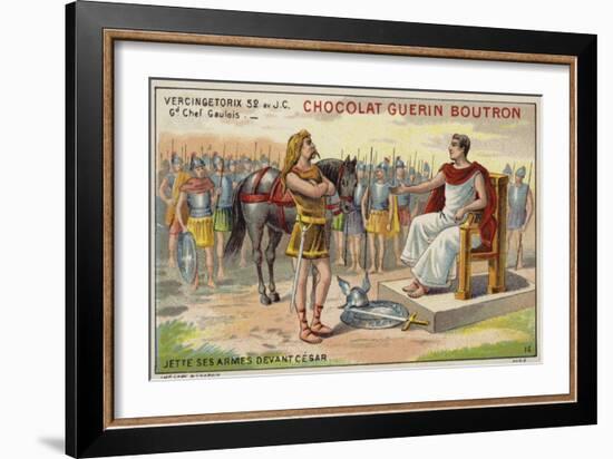 Vercingetorix Lays Down His Arms before Julius Caesar-null-Framed Giclee Print