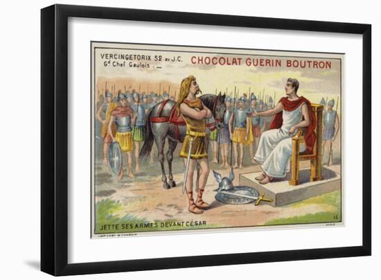 Vercingetorix Lays Down His Arms before Julius Caesar-null-Framed Giclee Print