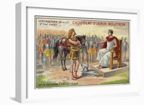 Vercingetorix Lays Down His Arms before Julius Caesar-null-Framed Giclee Print