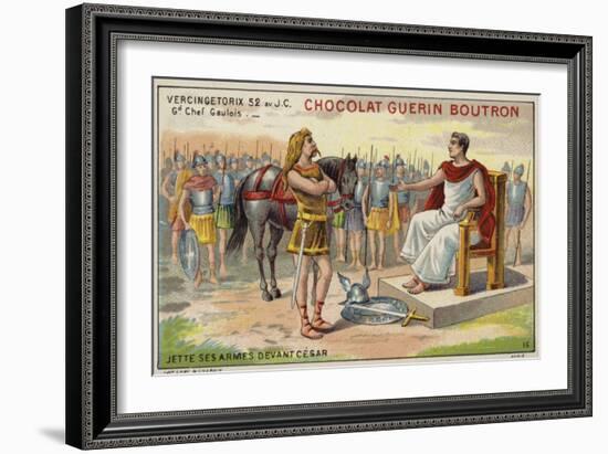 Vercingetorix Lays Down His Arms before Julius Caesar-null-Framed Giclee Print