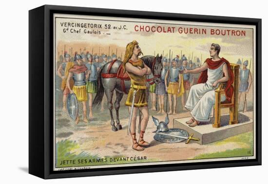 Vercingetorix Lays Down His Arms before Julius Caesar-null-Framed Premier Image Canvas