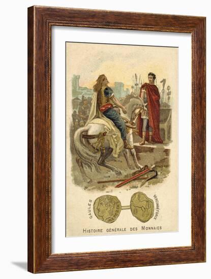 Vercingetorix Submitting to Julius Caesar, 52 BC-null-Framed Giclee Print