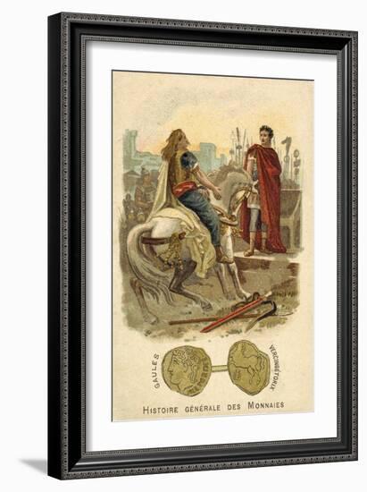 Vercingetorix Submitting to Julius Caesar, 52 BC-null-Framed Giclee Print