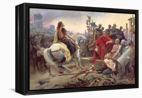 Vercingetorix Throws Down His Arms at the Feet of Julius Caesar, 1899-Lionel Noel Royer-Framed Premier Image Canvas