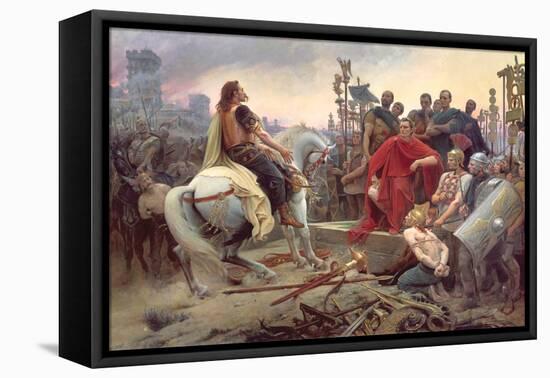 Vercingetorix Throws Down His Arms at the Feet of Julius Caesar, 1899-Lionel Noel Royer-Framed Premier Image Canvas