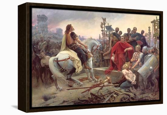 Vercingetorix Throws Down His Arms at the Feet of Julius Caesar, 1899-Lionel Noel Royer-Framed Premier Image Canvas