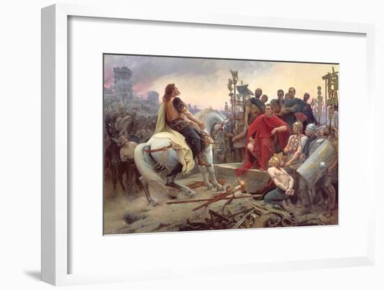 Vercingetorix Throws Down His Arms at the Feet of Julius Caesar, 1899-Lionel Noel Royer-Framed Giclee Print