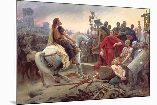 Vercingetorix Throws Down His Arms at the Feet of Julius Caesar, 1899-Lionel Noel Royer-Mounted Giclee Print