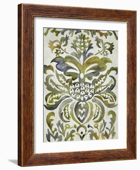 Verdant Damask IV-Chariklia Zarris-Framed Art Print