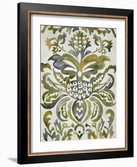 Verdant Damask IV-Chariklia Zarris-Framed Art Print