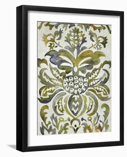 Verdant Damask IV-Chariklia Zarris-Framed Art Print