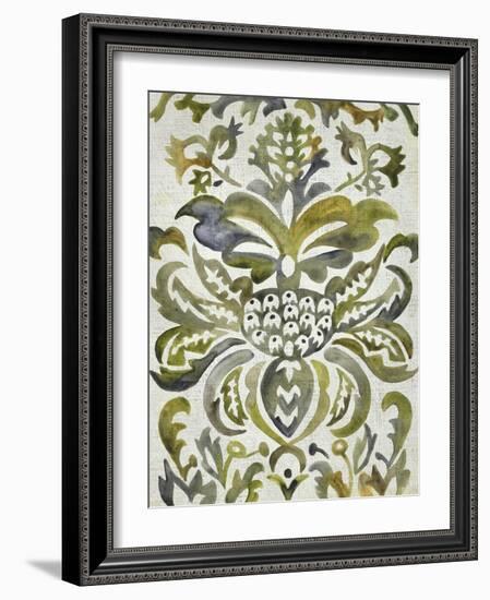 Verdant Damask IV-Chariklia Zarris-Framed Art Print