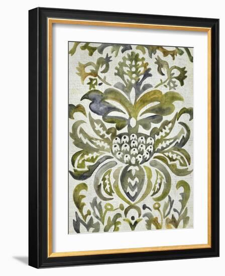 Verdant Damask IV-Chariklia Zarris-Framed Art Print