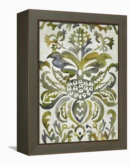 Verdant Damask IV-Chariklia Zarris-Framed Stretched Canvas