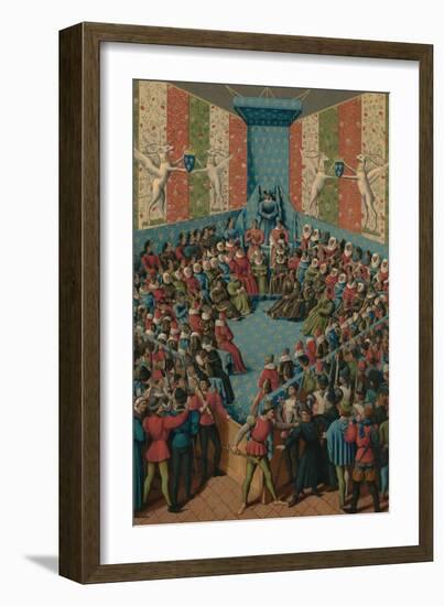 Verdict on John II of Alencon, 15th Century-Jean Fouquet-Framed Giclee Print