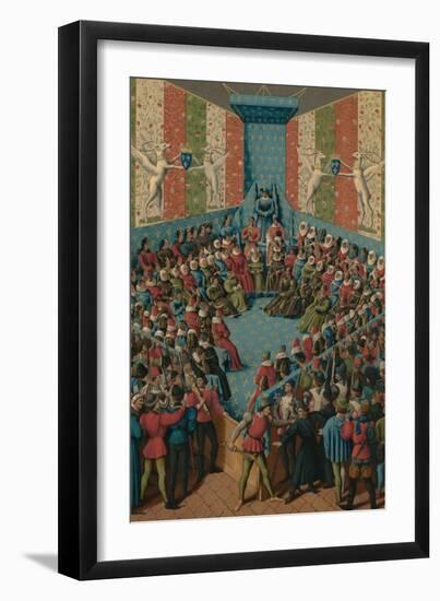 Verdict on John II of Alencon, 15th Century-Jean Fouquet-Framed Giclee Print