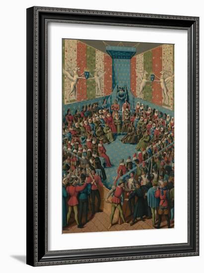 Verdict on John II of Alencon, 15th Century-Jean Fouquet-Framed Giclee Print