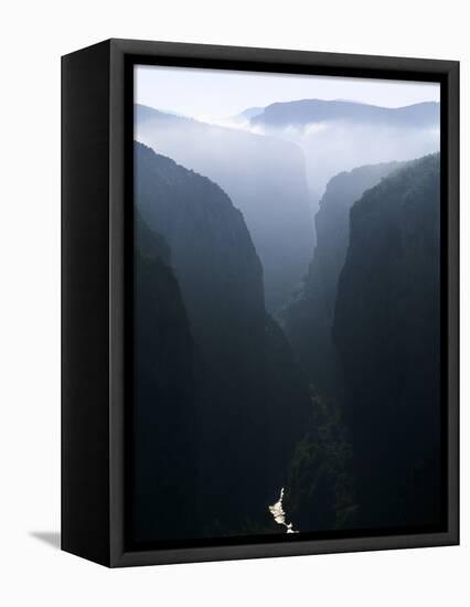 Verdon Canyon Through the Mist-Christophe Boisvieux-Framed Premier Image Canvas