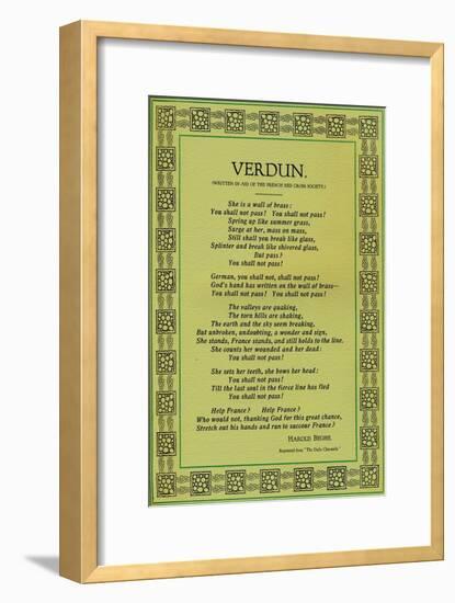 'Verdun', 1916-Unknown-Framed Giclee Print