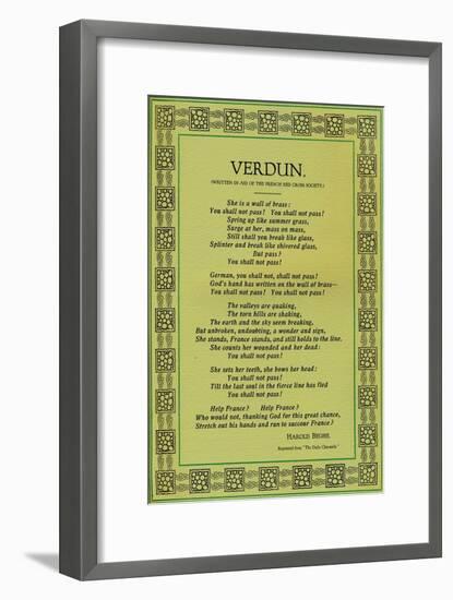 'Verdun', 1916-Unknown-Framed Giclee Print