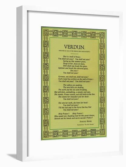 'Verdun', 1916-Unknown-Framed Giclee Print