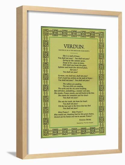 'Verdun', 1916-Unknown-Framed Giclee Print