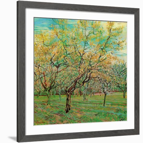 Verger avec pruniers en fleurs (Détail)-Vincent van Gogh-Framed Art Print