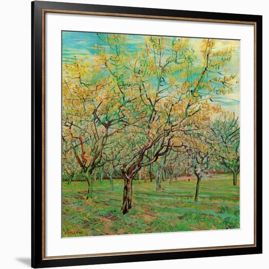 Verger avec pruniers en fleurs (Détail)-Vincent van Gogh-Framed Art Print