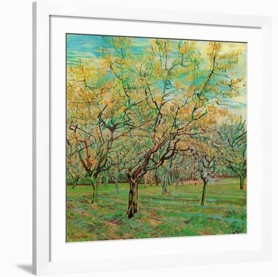 Verger avec pruniers en fleurs (Détail)-Vincent van Gogh-Framed Art Print