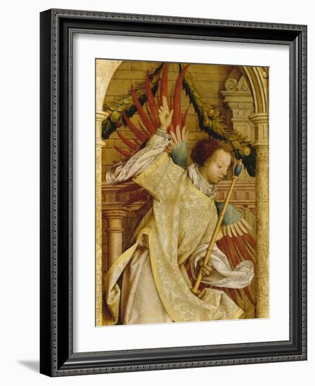 Verkuendigungsengel. Detail Von Der Fluegelaussenseite des Sebastians-Altars-Hans Holbein the Younger-Framed Giclee Print